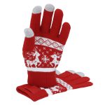 Guantes navidad rojos táctiles